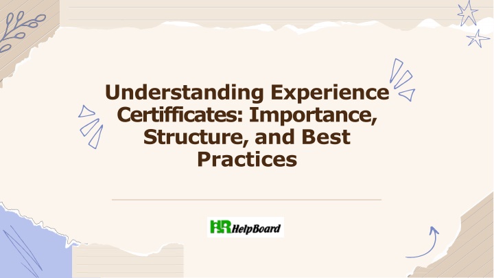 understanding experience certifficates importance