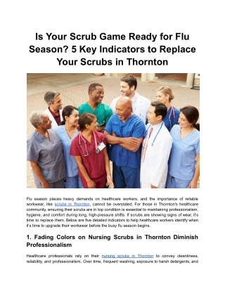 Is Your Scrub Game Ready for Flu Season_ 5 Key Indicators to Replace Your Scrubs in Thornton