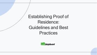 establishing proof of residence guidelines