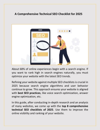 A Comprehensive Technical SEO Checklist for 2025