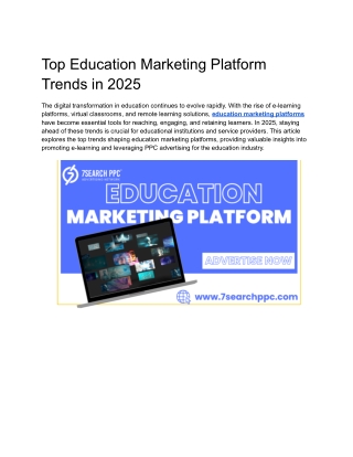 Top Education Marketing Platform Trends in 2025