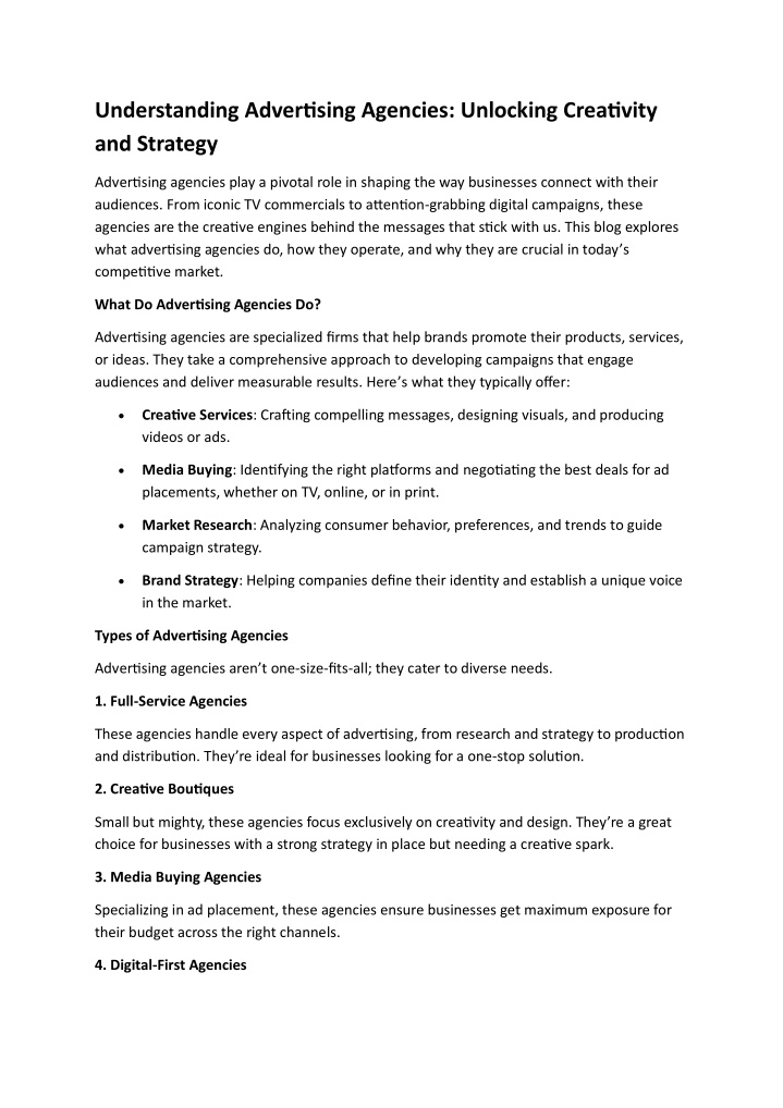 understanding advertising agencies unlocking