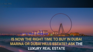 Is Now the Right Time to Buy in Dubai Marina or Dubai Hills Estate Ask The Luxury Real Estate