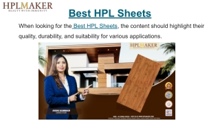 Best HPL Sheets