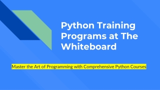 Python Training Classes at The Whiteboard