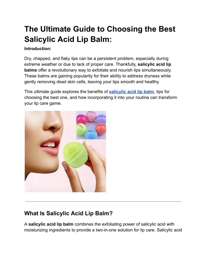 the ultimate guide to choosing the best salicylic