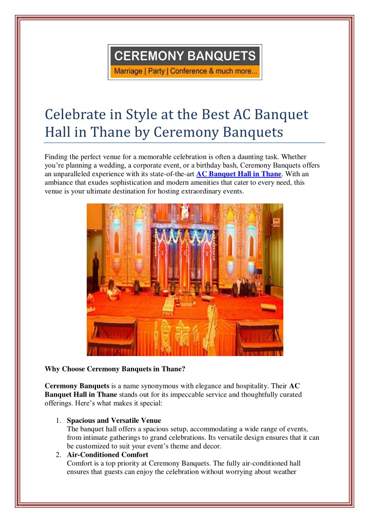 celebrate in style at the best ac banquet hall