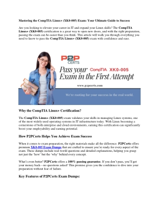mastering the comptia linux xk0 005 exam your