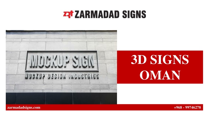 3d signs oman