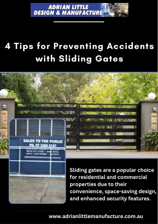 4 Tips for Preventing Accidents with Sliding Gates