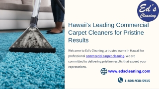 Hawaiis Leading Commercial Carpet Cleaners for Pristine Results