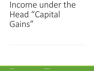 income under the head capital gains
