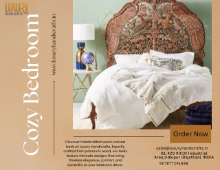 Handcrafted Wood Carved Beds for Luxurious Comfort