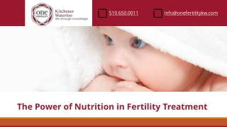 Power of Nutrition in Fertility Treatment