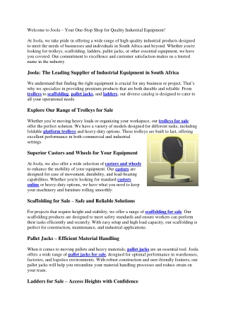Castors and wheels