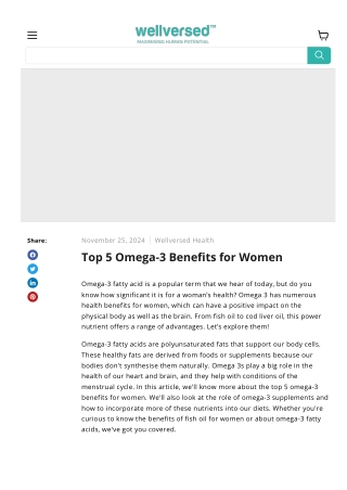 Top 5 Omega 3 Benefits for Women That You Should Know