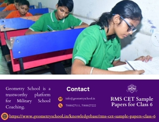 RMS CET Sample Papers for Class 6