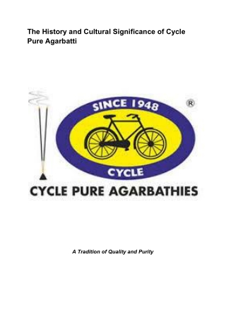 Cycle Pure Agarbatti