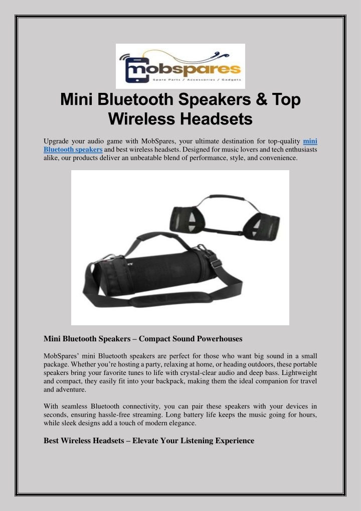 mini bluetooth speakers top wireless headsets