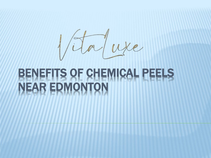 benefits of chemical peels near edmonton