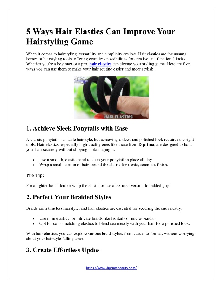 5 ways hair elastics can improve your hairstyling