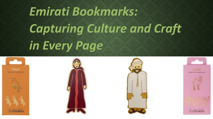 emirati bookmarks capturing culture and craft