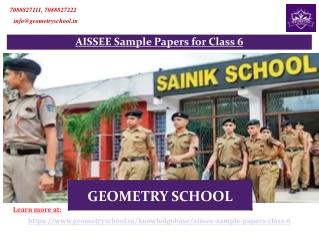 AISSEE Sample Papers for Class 6