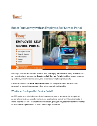 Boost Productivity with an Employee Self Service Portal