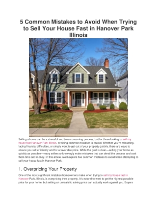 5 common mistakes to avoid when trying to sell