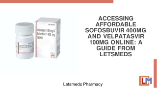 Get Affordable Sofosbuvir 400mg Velpatasvir 100mg Online with LetsMeds