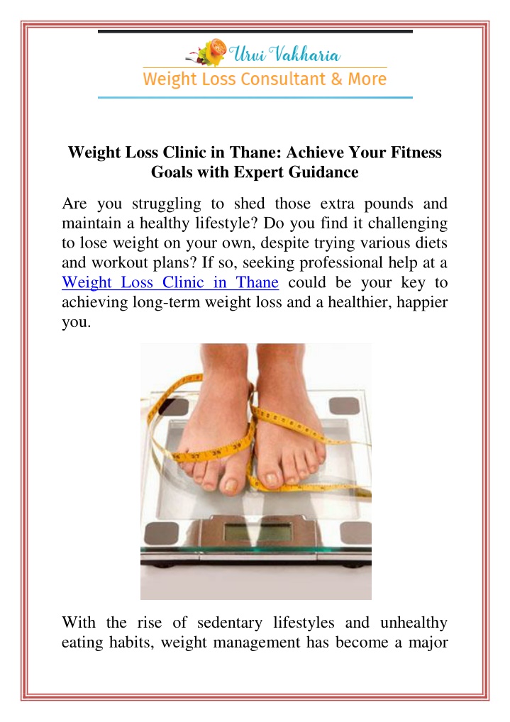 weight loss clinic in thane achieve your fitness