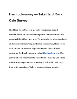 hardrocksurvey take hard rock