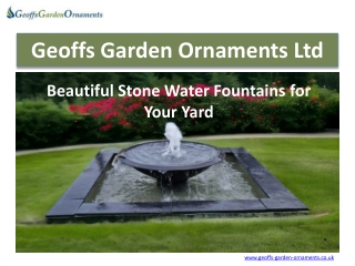 Beautiful Stone Water Fountains for Your Yard