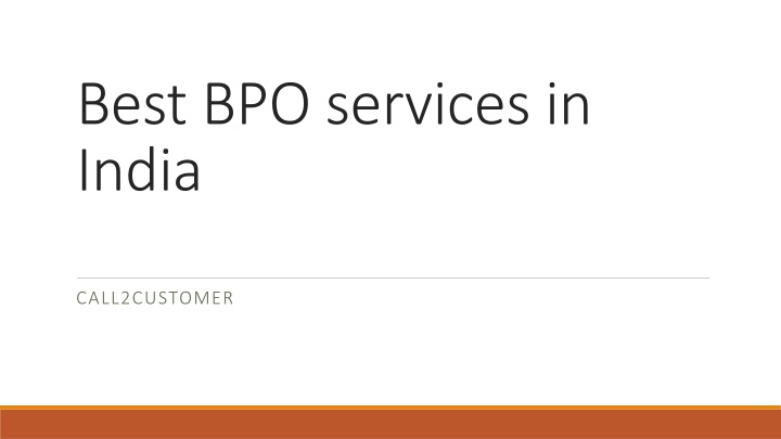 best bpo services in india