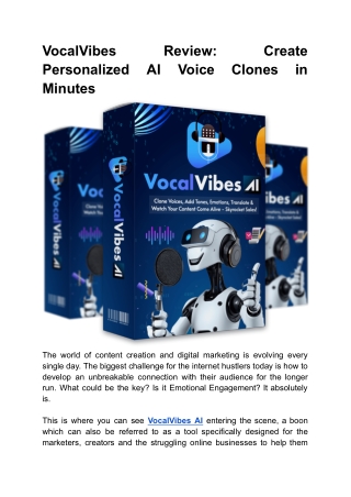 Your Voice, Perfectly Cloned: VocalVibes AI Review