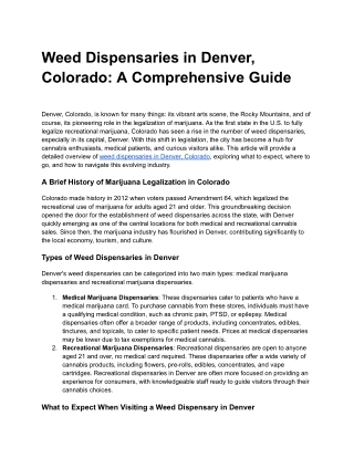 weed dispensaries in denver colorado