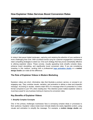 how explainer video services boost conversion