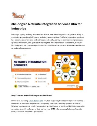 360-degree NetSuite Integration Services USA for Industries