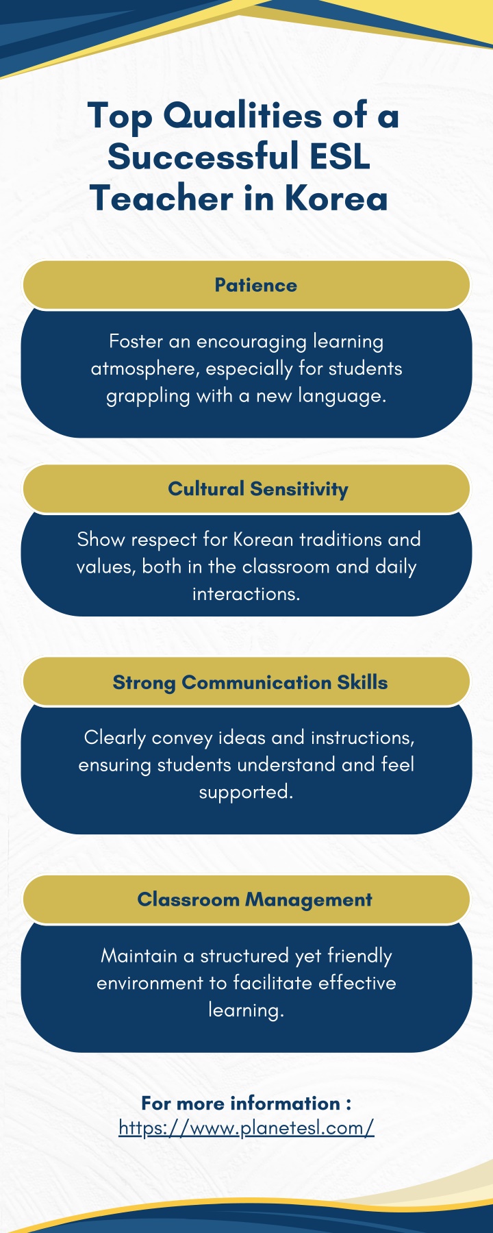 top qualities of a successful esl teacher in korea