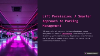lift permission a smarter approach to parking