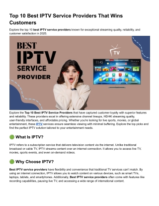 top 10 best iptv service providers that wins