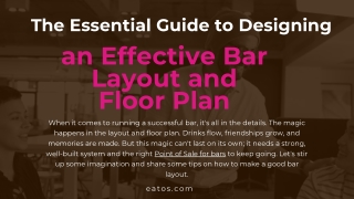 The Essential Guide to Designing an Effective Bar Layout and Floor Plan
