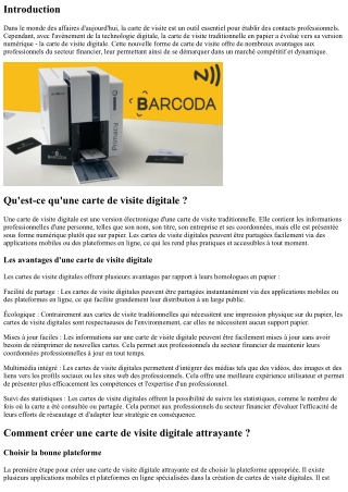 La carte de visite digitale : un outil incontournable pour les professionnels du