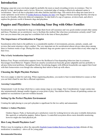 Puppy Playdates: How to socialize your dog with other families