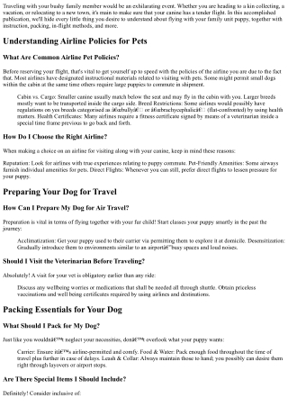 Tips for Traveling by Plane with Your Family Dog