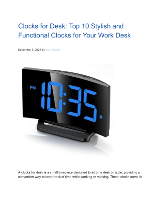 clock hardware