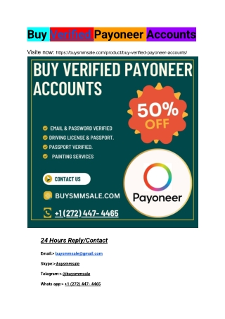 Buy Verified Payoneer Accounts