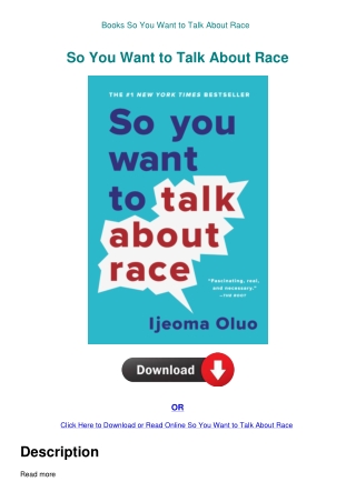 Books So You Want to Talk About Race