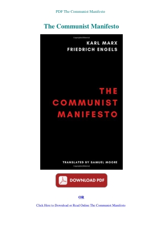 PDF The Communist Manifesto