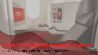 How to Upgrade Avianca Flight